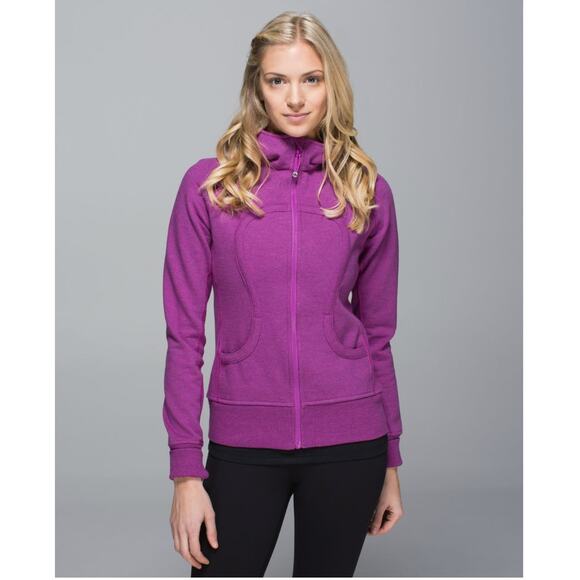 Lululemon Scuba Hoodie II Heathered Marled Ultra Violet Size 6 - Picture 1 of 9